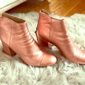Madewell pink booties